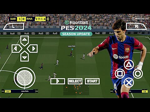 eFootball PES 2024 PPSSPP Camera PS5 Full Update Tim Eropa & liga Arab New Faces