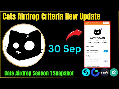 Cats Airdrop Criteria New Update | Cats Airdrop Season 1 Snapshot |