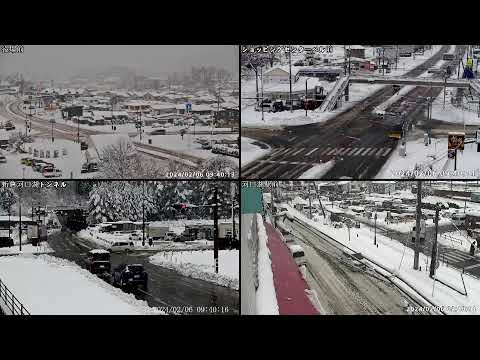 2024年2月5日-6日【LIVE】お天気カメラ　山梨県　富士河口湖町　雪情報　大雪警報