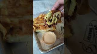 Viral Scallion Pancake Baconeggncheese From Winson Bakery in Brooklyn