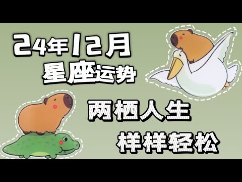 2024年12月星座運勢|可以上天可以入地|輕鬆也可內卷也可幹啥都可|跨年嘍~