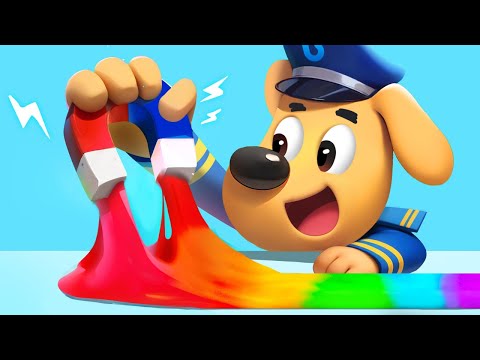 The Magic Magnet | Funny Stories | Safety Rules for Kids | Sheriff Labrador