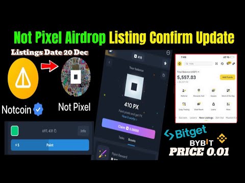 🔥 Not Pixel Airdrop Listing 20 December 😱!! Not Pixel Mining End !! Not Pixel secret code 13 Dec