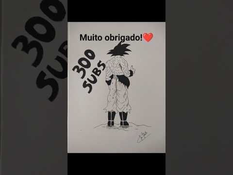 300 subs 🙏, thank you very much #drawing #goku #desenhos #dragob #dragonballdrawing