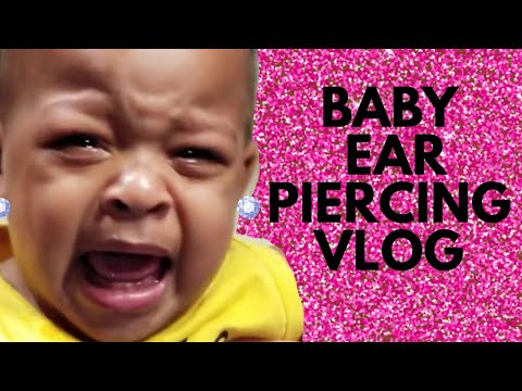 Baby Ear Piercing | Baby Gets Ears Pierced | 2020 Baby Piercing Vlog