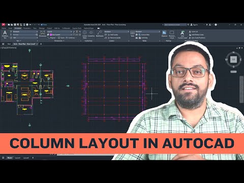 Creating Detailed Column Layout in AutoCAD for Civil Engineers