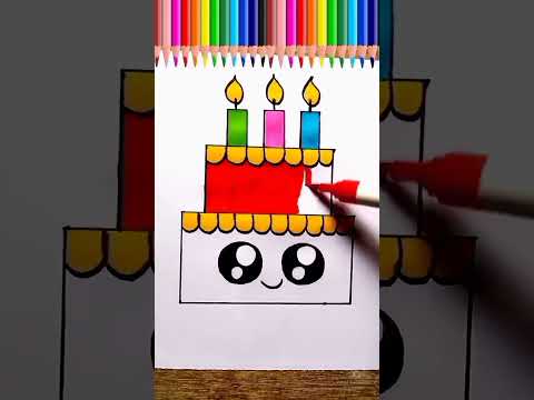 cake drawing #shorts #cake #shortvideo #drawing #viralshorts #youtubeshorts #easyartwithbiplab