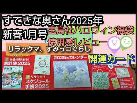 すてきな奥さん2025年新春1月号〈豪華5大付録〉お金が貯まる！家計簿2025 リラックマスケジュール手帳2025すみっこぐらし2025カレンダー リラックマのドローストリングバッグ開運カード