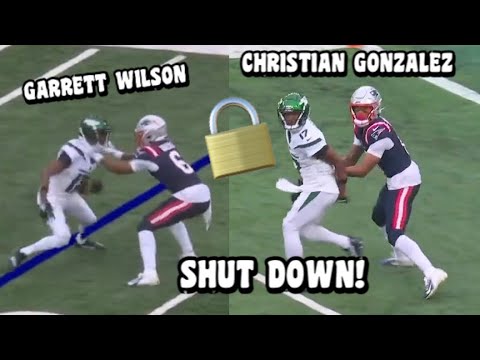 Garrett Wilson ‘LOCKED UP’ Vs Christian Gonzalez 🔥 (WR Vs CB) Patriots Vs Jets 2023 highlights