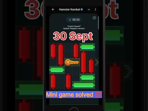 Today Hamster Mini Gam !! 30 Sept Hamster Mini Puzzle game solved 🔥#shorts #trending #ytshorts