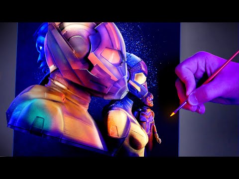 I Turned an Ant-Man Poster into a Blacklight Sculpture