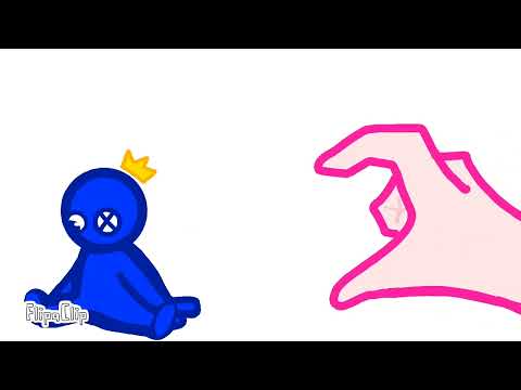 Finger heart with baby blue^^|| lazy animation|| Flipaclip || rainbow friends ||