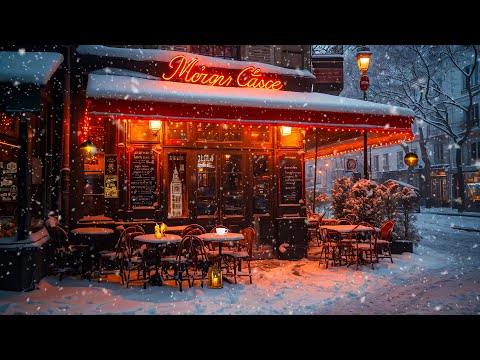 Melodious Jazz for a Calm Mood - Snowy Coffee Ambience and Rhythmic Jazz Piano for Studying, Working