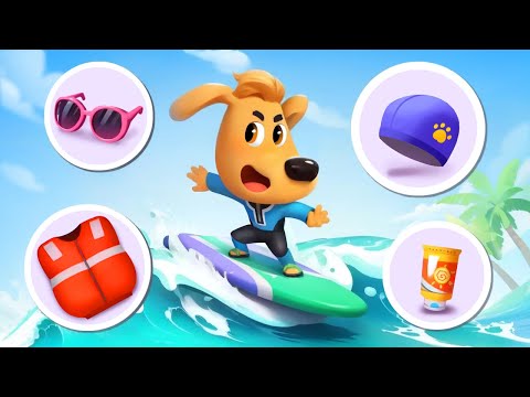 Surf's Up | Safety Tips | Good Habits | Cartoons for Kids | Sheriff Labrador