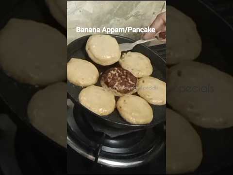 No Eno/No Soda🍌banana appam/pancake in the same batter🥰#shortsfeed #ytshorts #pancake #appam #banana