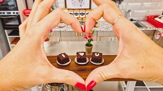 I ❤️ U Brownie/ real mini cooking / mini food / tiny kitchen / ASMR