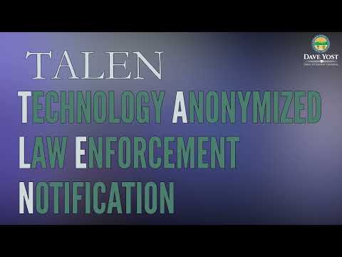 AG Yost Extends TALEN Pilot Program, a Crime-Fighting Tool for Law Enforcement