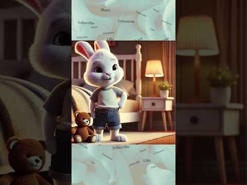 Bunny's Daily Song: The Bedtime Battle vs  The Wrinkly Sheets! #cute #song #3d