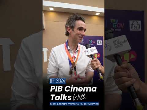 Legendary actor #HugoWeaving and director Mark Leonard at the 55th IFFI