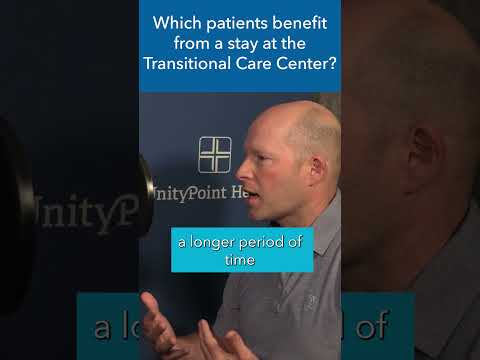 Which patients benefit from a stay at St. Luke's Transitional Care Center? #shorts