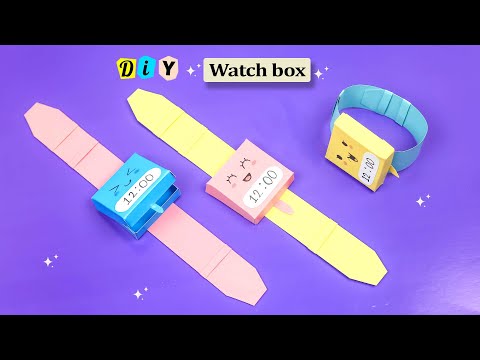 How to make watch box - How to make easy paper watch || Paper watch || DIY school craft