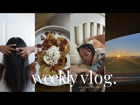 VLOG | hair growth, getting back into a routine, lots of cooking/baking, opening packages + more