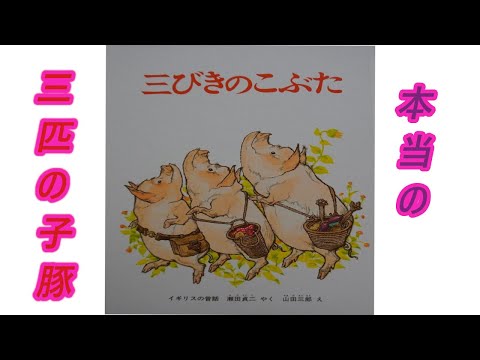 元保育士によるオススメ絵本読み聞かせ。【三匹のこぶた】。本当の三匹のこぶたです。