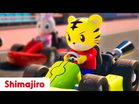 In a car race! 🏎️ 🏁🏆| Learn Left ⬅️ & Right ➡️ directions with Shimajiro | Funny Nursery Rhymes