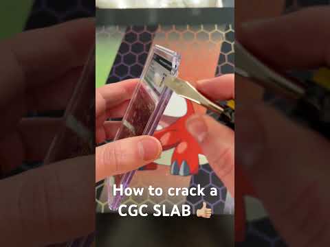 How to crack a CGC slab!!! #pokemon #gradedcards #pokemoncards #pokemontips