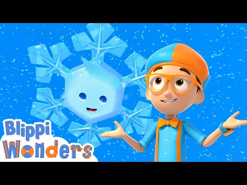 Blippi meets Mimi the snowflake ! | Blippi Wonders Educational Videos for Kids