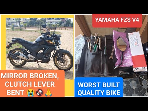 Yamaha fzs v4 2024 l Broken Mirror Replaced l Fzs v4 review l Mileage l Built quality l fz v4