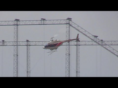 【2024ヘリコプター航空防除作業】ヘリサービス Bell 206B-3 JA9869 スナップショット/Helicopter Crop Dusting in Japan.