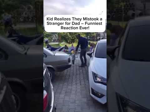 Kid Realizes They Mistook a Stranger for Dad – Funniest Reaction Ever! #funny