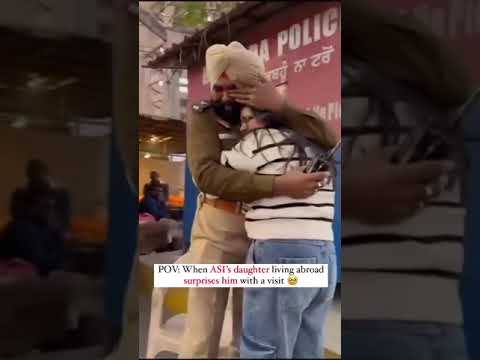 Punjab Police ASI in Bathinda Gets Emotional as Daughter Surprises Him #ViralNews #FamilyLove