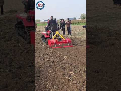 Agriculture Equipment Mini Crawler Tractor Rotary Tiller Cultivator for Farming #minirotavator