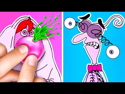 INSIDE OUT 2 Cardboard Fidgets 🔥🌈 *Best Paper Crafts and Gamebook Ideas*