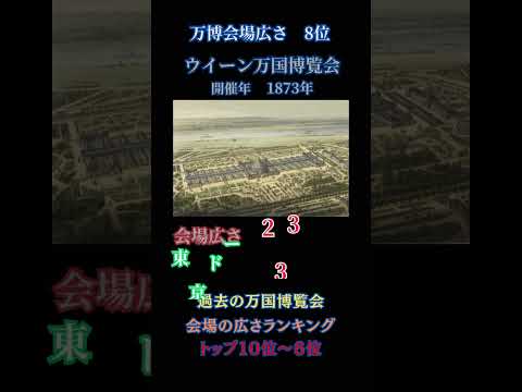 【ランキング】過去の万国博覧会広さランキング6位〜10位　#ランキング #雑学 #万博 #大阪 #関西