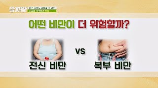 전신 비만 vs 복부 비만， 건강에 더 위험한 비만은？ TV정보쇼 알짜왕(alzzaking) 116회