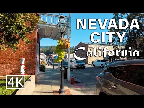 [4K] Nevada City - California USA - Walking Tour