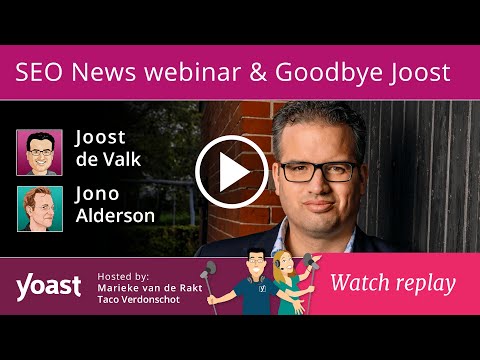 SEO news webinar: April 22 | Goodbye Joost edition