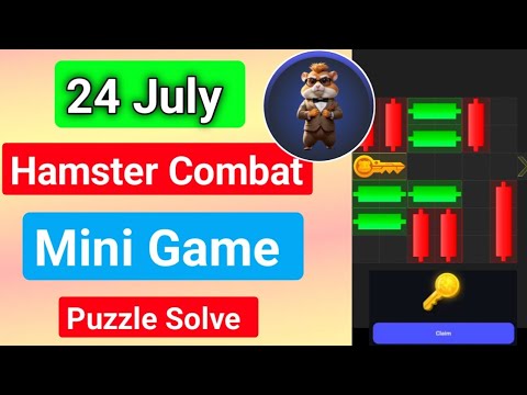 24 July mini game key 🗝️ unlock 🔓 | hamster combat mini game key unlock | hamster combat