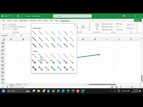 How to draw different types of Arrows in Excel