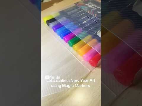 Let’s Make some New Year Art using Magic Markers #art #shorts #artandcraft #drawing #diy