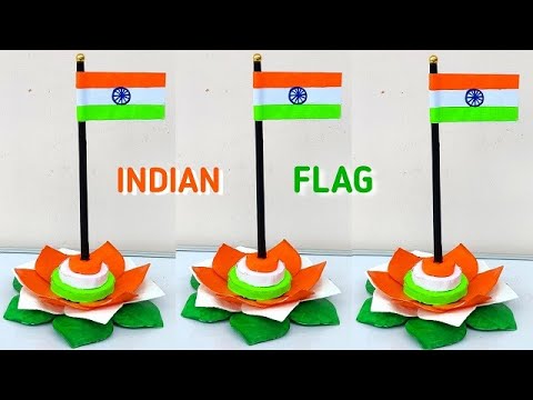 How to make beautiful INDIAN Flag with paper / Independence day craft ideas 2023 / 15 august crafts