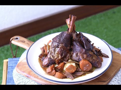 Lamb Shanks with Red Wine sauce [Ryan cook around]  Recipe