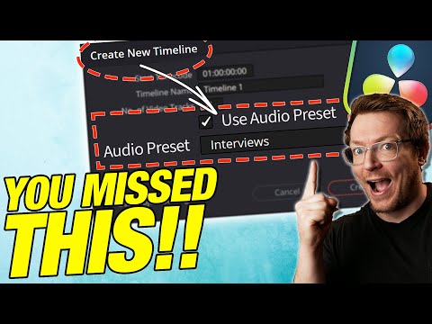 Wait?! What?! Why is this hidden?! Audio PRESETS in Davinci Resolve.