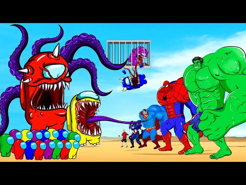 Rescue Team HULK Family & SPIDERMAN, SUPERMAN, VENOM vs AMONG US Monster : Who Will Win ? - FUNNY