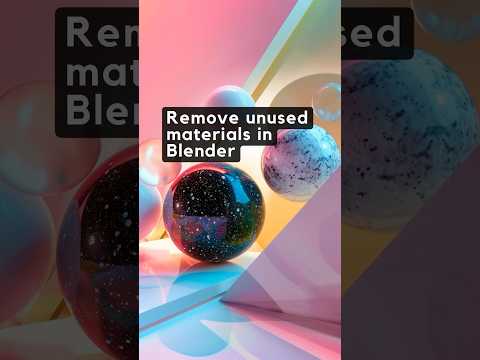 Delete Unused Materials in Blender #3d #blender #cgi #b3d