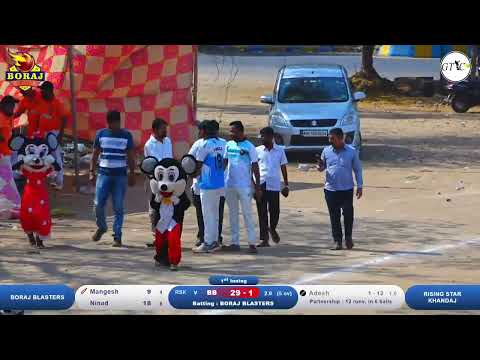 BORAJ BLASTERS VS RISING STAR KHANDAJ MATCH AT ब्लास्टर्स चषक २०२४