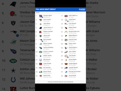 NFL Mock Draft Week 9 #trending #nfl #mockdraft